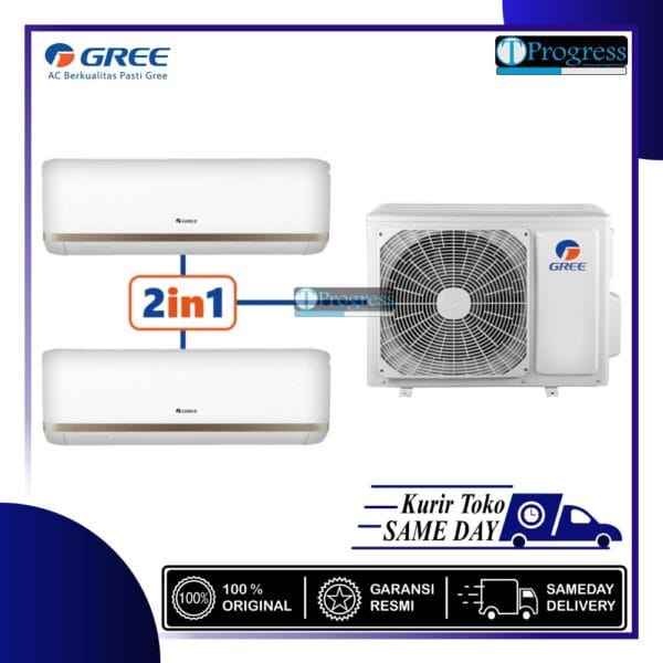 AC GREE COMBO SPLIT GWC-0507CSS 1/2 PK + 3/4 PK INVERTER