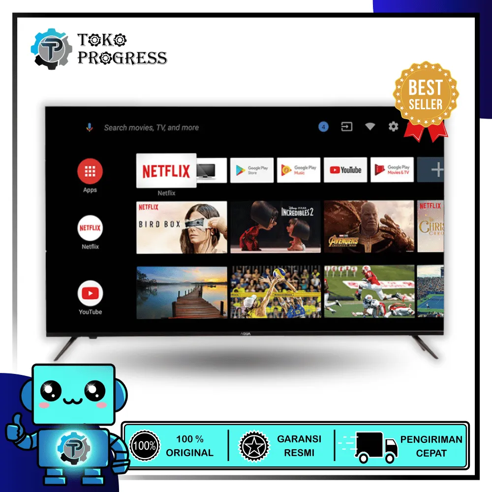 LED AQUA ANDROID DIGITAL TV 43 INCH LE43AQT6700FG
