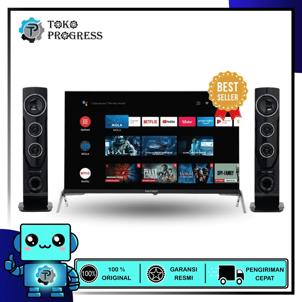 LED POLYTRON ANDROID DIGITAL TV 32 INCH 32TAG5959