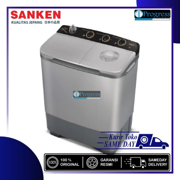 MESIN CUCI 2 TABUNG SANKEN 8KG TW-8600RL / TW-8600-RL LOW WATT