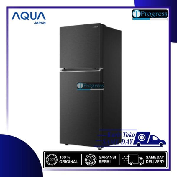 KULKAS 2 PINTU AQUA AQR-DTM285CBP TURBO COOLING NO FROST