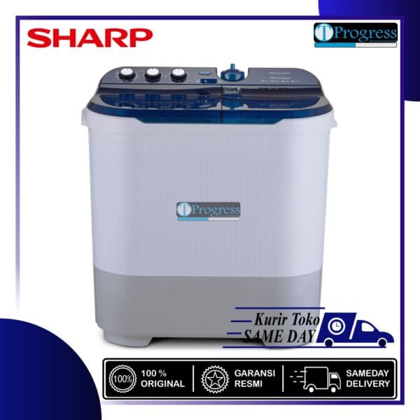 MESIN CUCI 2 TABUNG SHARP ES-T1090 LOW WATT