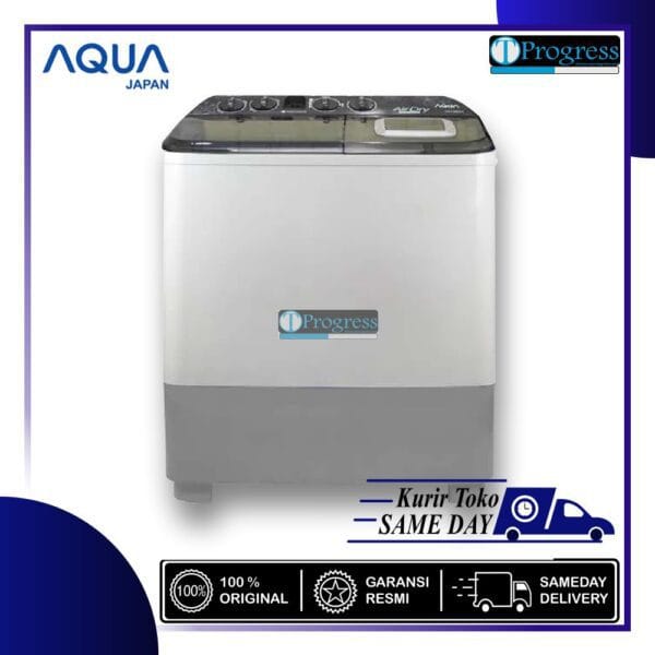 MESIN CUCI 2 TABUNG AQUA 10 KG QW-1060XT / QW1060XT HIJAB SERIES