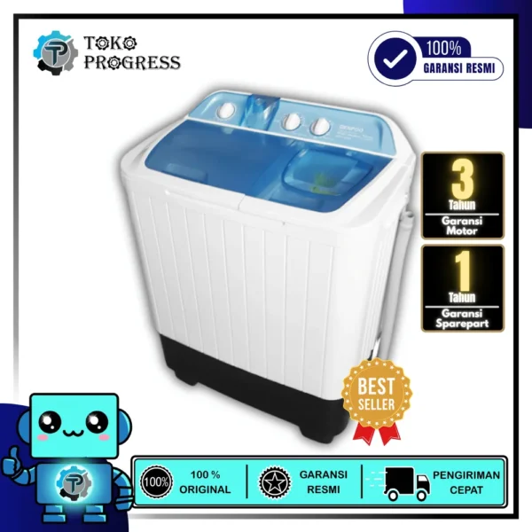 MESIN CUCI 2 TABUNG DENPOO DW-888B