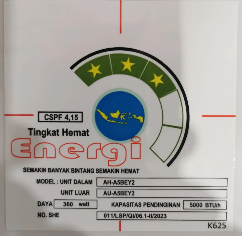 Spesifikasi AC Sharp AH-A5BEY