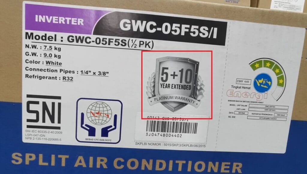 AC Inverter Gree GWC-05F5S: Review Toko AC Terdekat