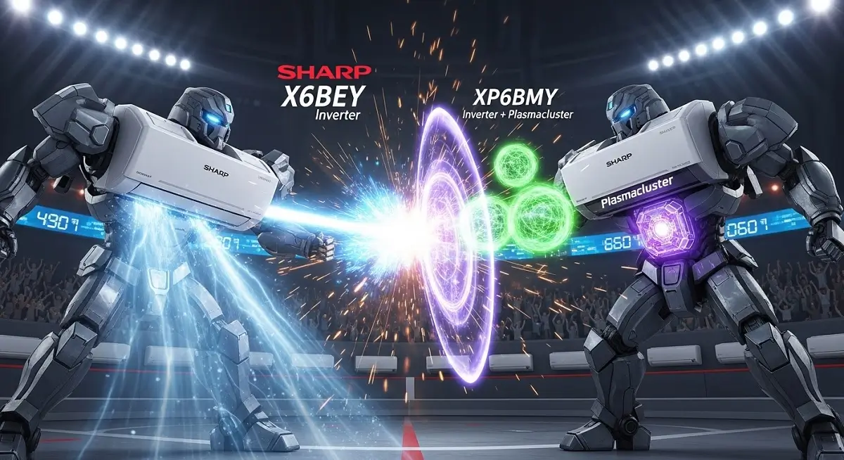 Battle AC Inverter Sharp: Ulas Tuntas AH-X6BEY Vs AH-XP6BMY