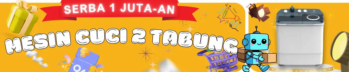 Promo Mesin Cuci 2 Tabung 1 Jutaan