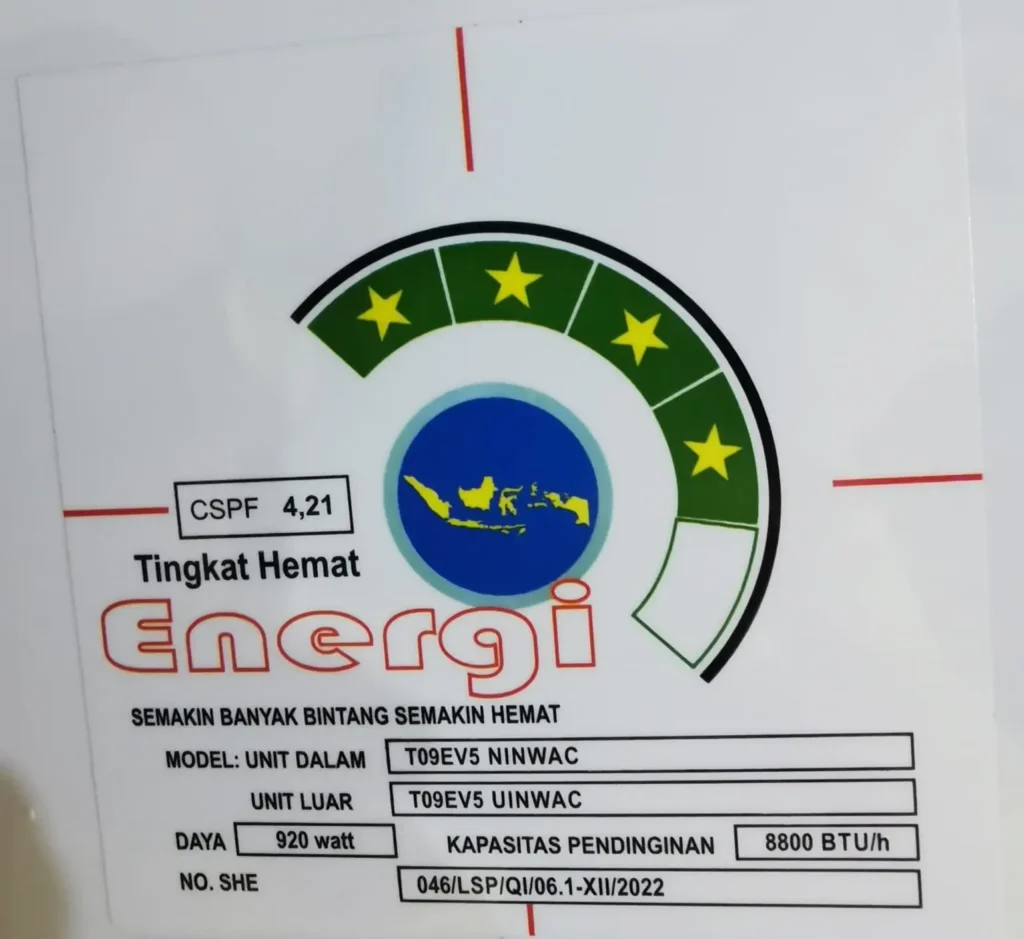 Spesifikasi AC LG 1 PK T09EV5