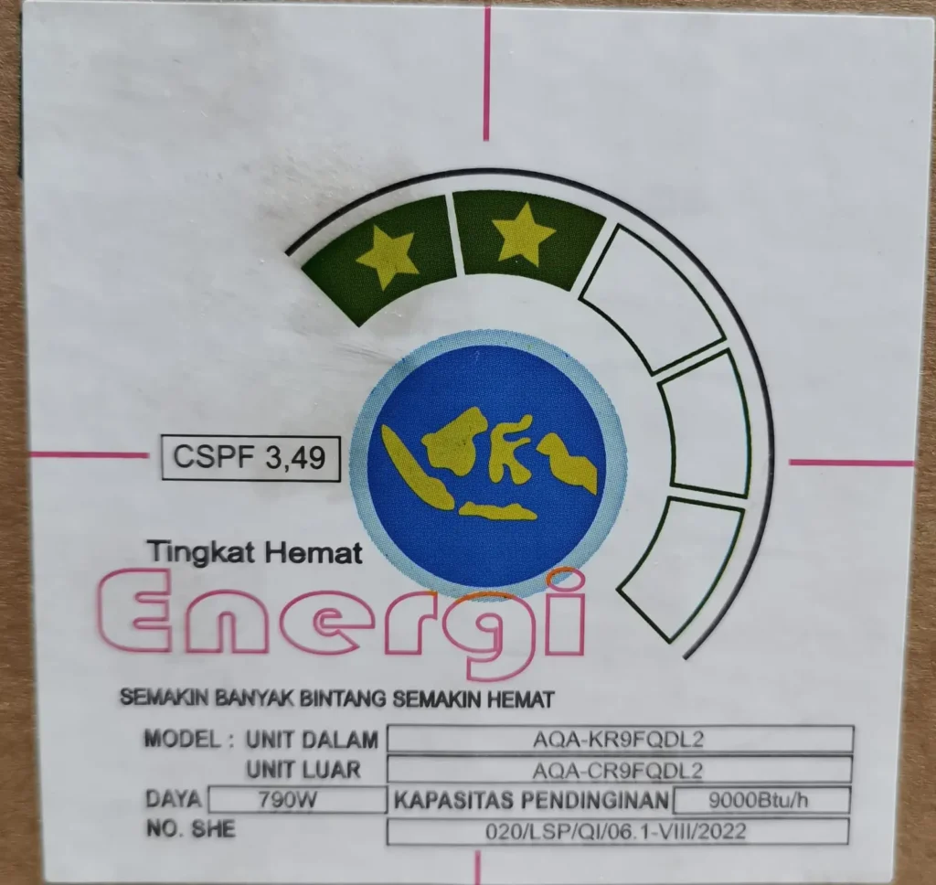 Spesifikasi AC Aqua AQA-KR9FQDL