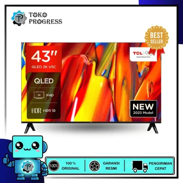 LED TCL ANDROID DIGITAL TV 43 INCH 43V5C QLED DOLBY AUDIO