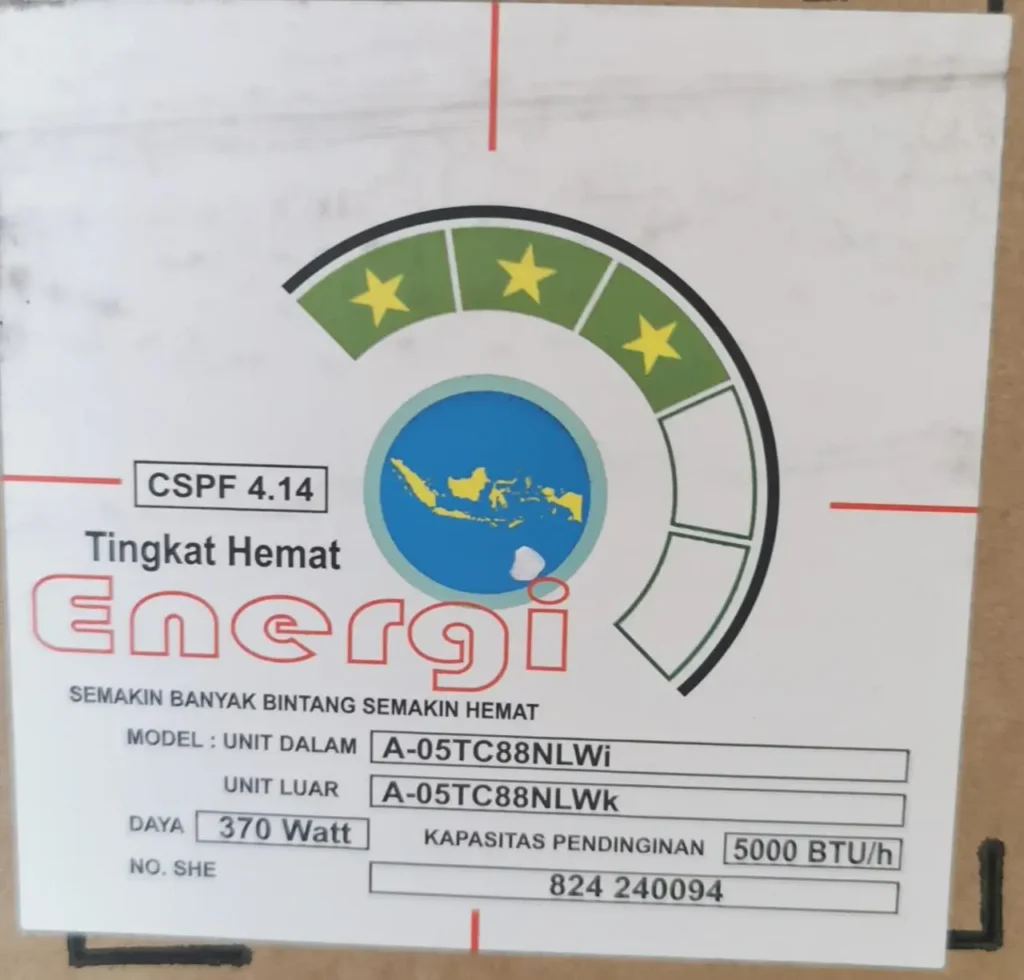 Spesifikasi AC Akari 1/2 PK A-05TC88LWi