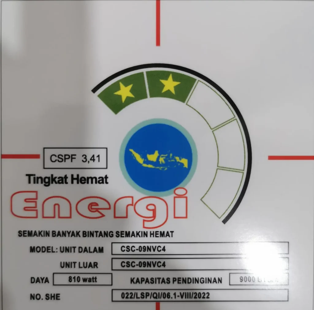 Spesifikasi AC Changhong CSC-09NVC4