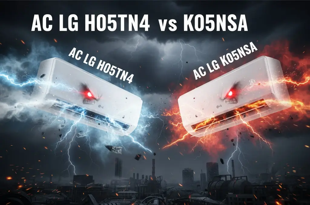Adu Spesifikasi AC LG 1/2 PK H05TN4 VS K05NSA