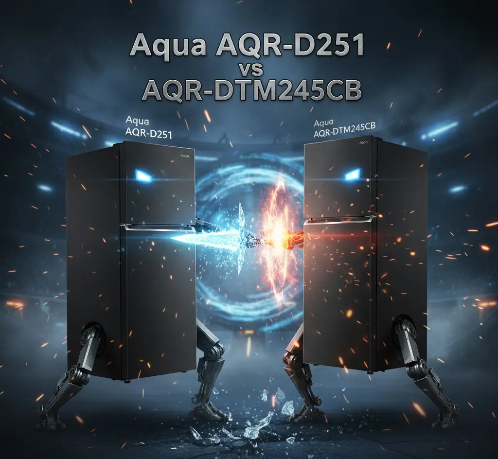Perbandingan Kulkas 2 Pintu Aqua AQR-D251 vs AQR-DTM245CB