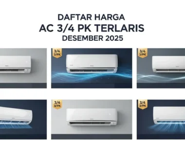 Daftar Harga AC 3/4 PK Terlaris Desember 2025
