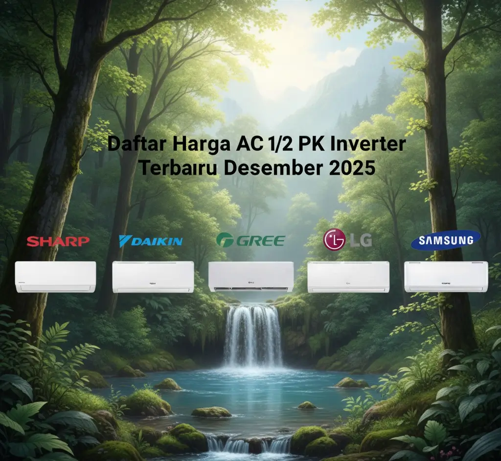 Daftar Harga AC 1/2 PK Inverter Terbaru Desember 2025