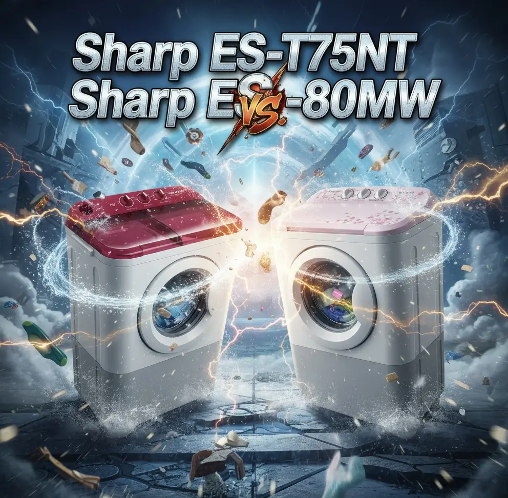 Adu Fitur Mesin Cuci Sharp 7 Kg ES-T75NT vs Sharp ES-T80MW