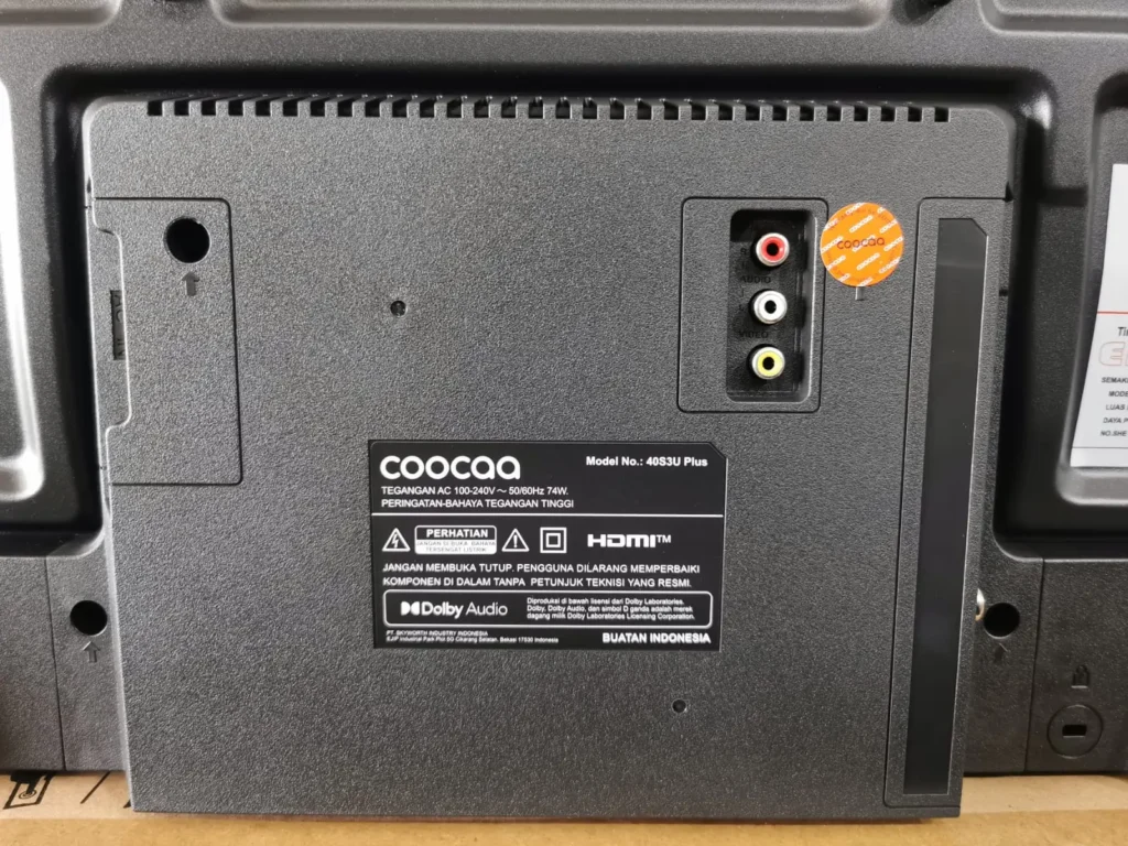Input Coocaa Smart TV 40S3U