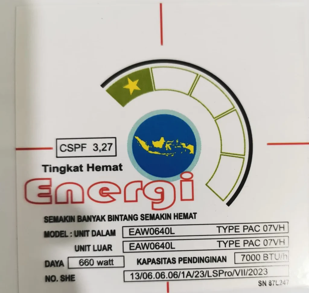 Spesifikasi AC Polytron 3/4 PK PAC07VH