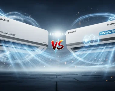 Adu Fitur AC 34 PK Sharp AH-A7BEY vs Midea MSAF-07CRN2X
