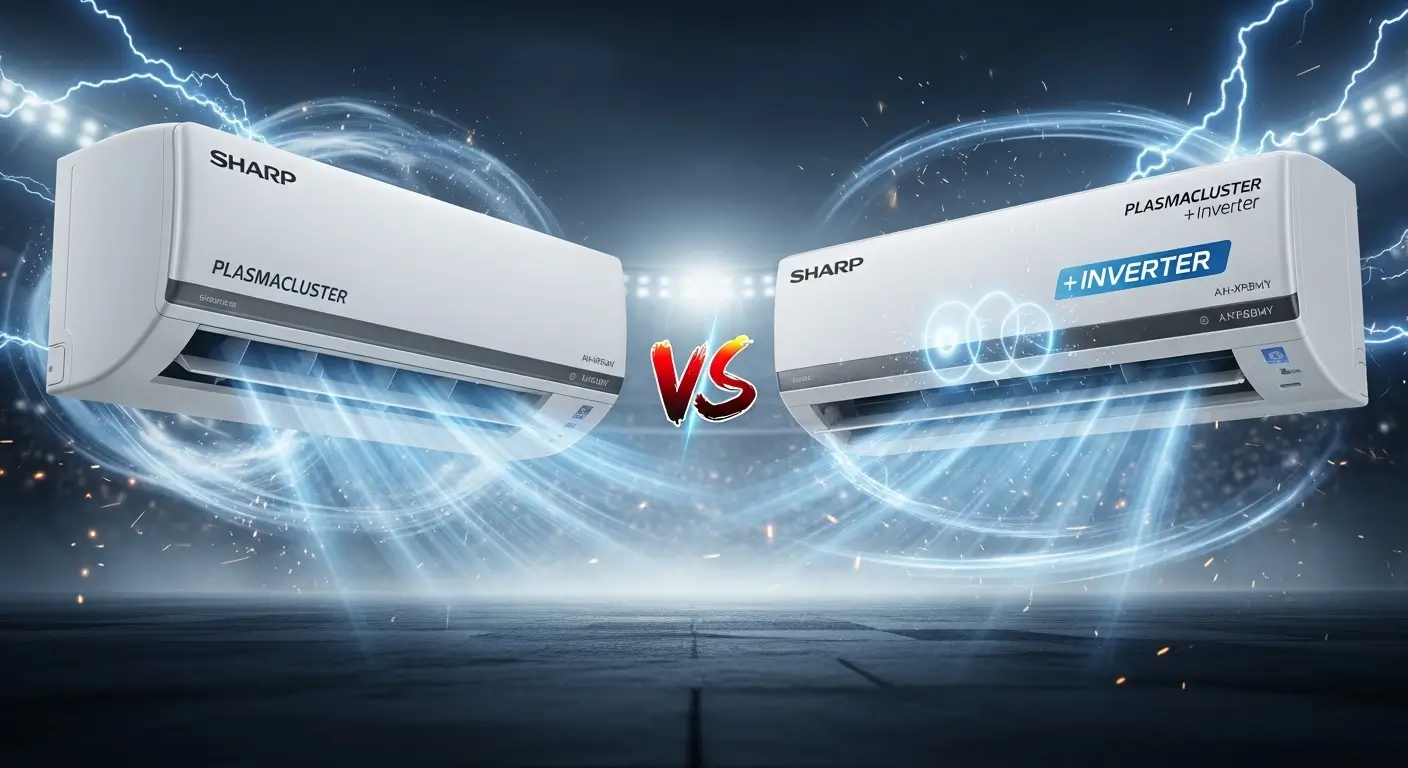 Adu Fitur AC 34 PK Sharp AH-A7BEY vs Midea MSAF-07CRN2X