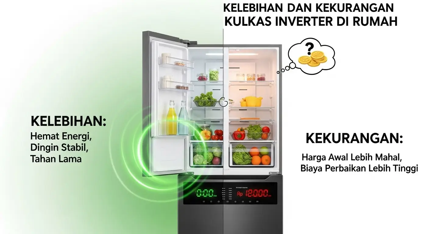 Kelebihan dan Kekurangan Kulkas Inverter di Rumah