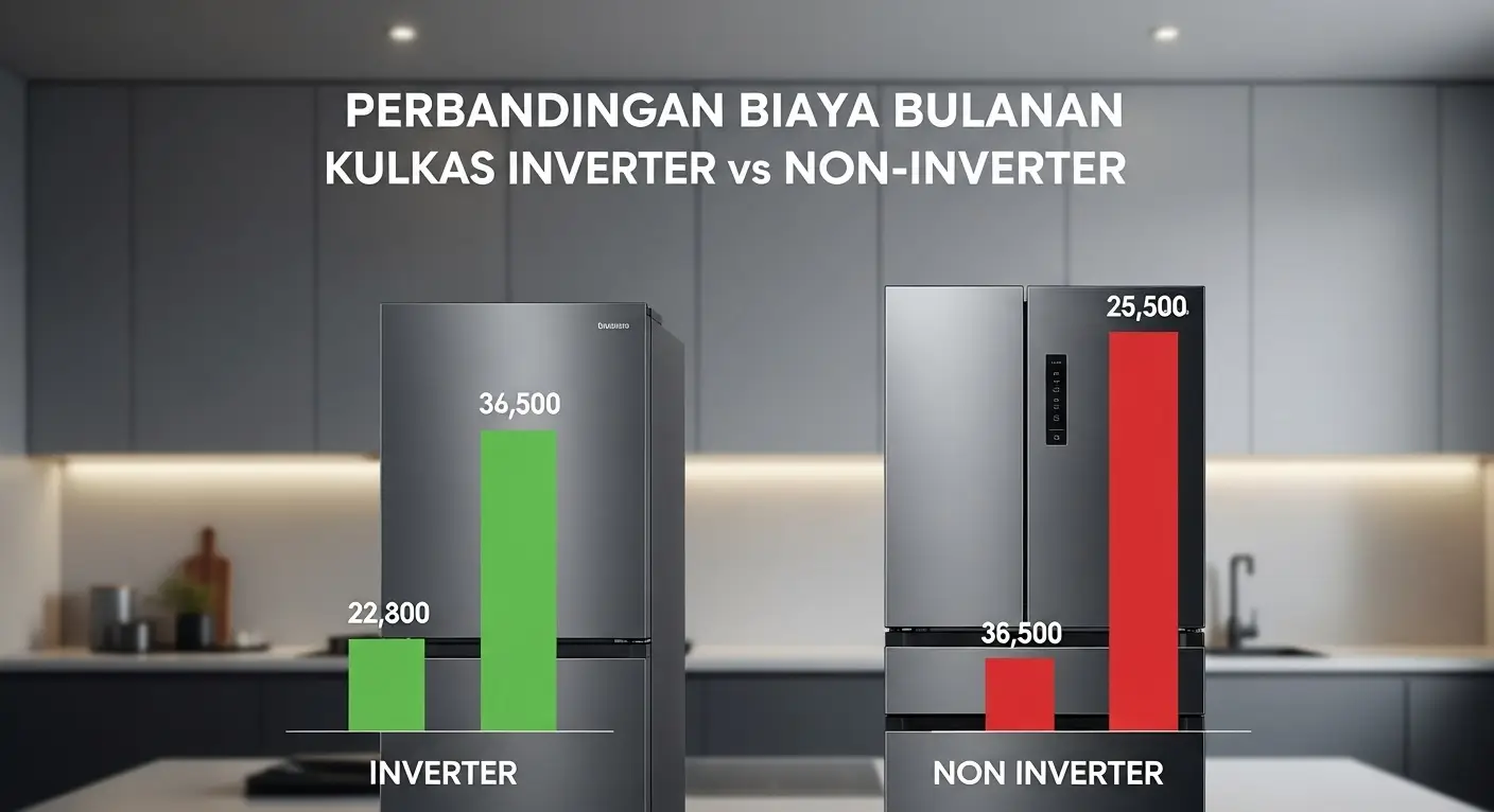 Perbandingan Biaya Bulanan Kulkas Inverter vs Non-Inverter