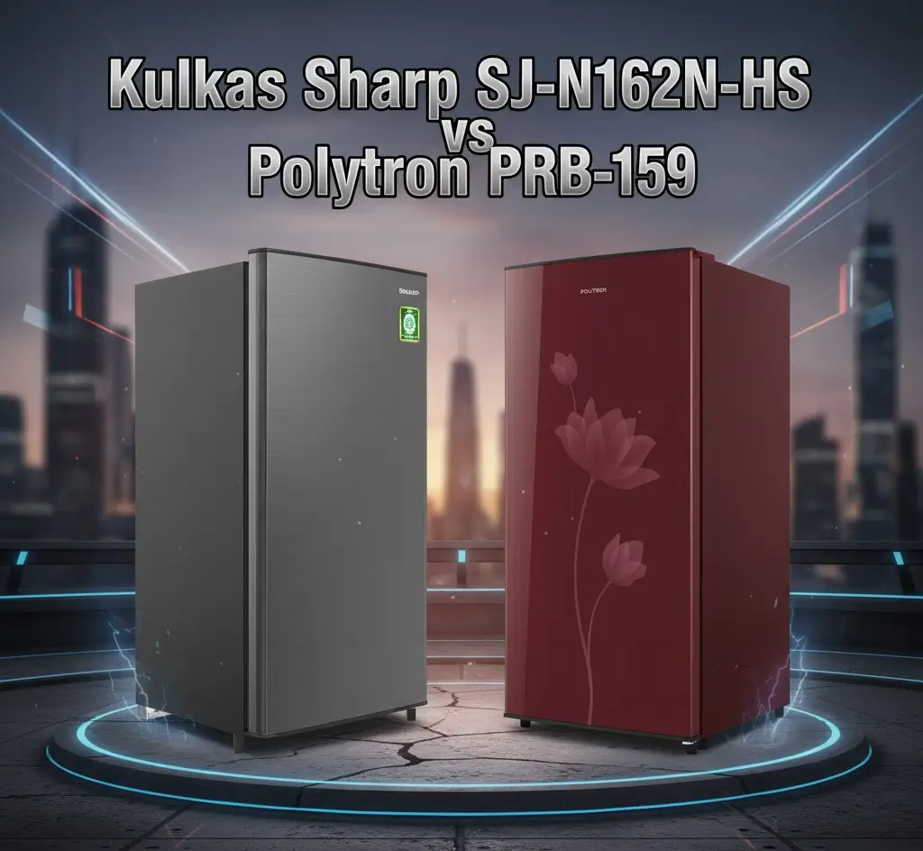 Bandingin Spec Kulkas Sharp SJ-N162N-HS vs Polytron PRB-159