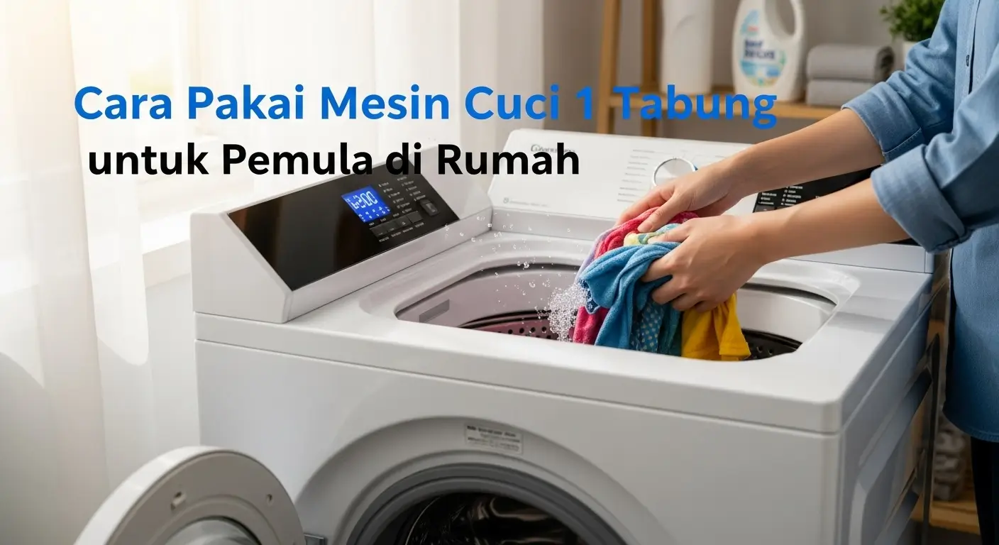 Cara Pakai Mesin Cuci 1 Tabung untuk Pemula di Rumah