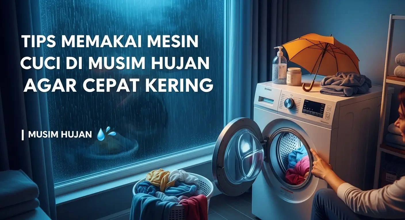 Tips Memakai Mesin Cuci di Musim Hujan agar Cepat Kering