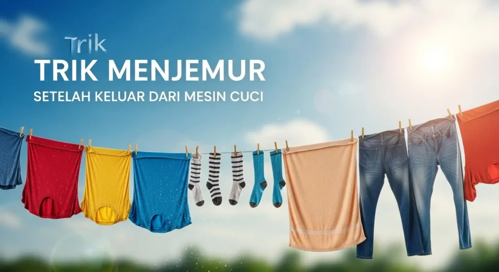 Trik Menjemur Setelah Keluar dari Mesin Cuci