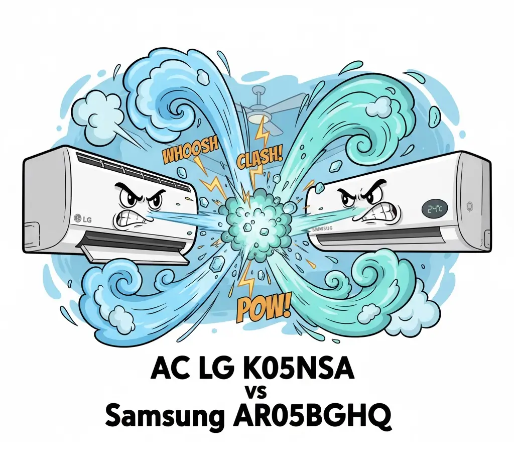 Adu Fitur AC LG K05NSA vs Samsung AR05BGHQ