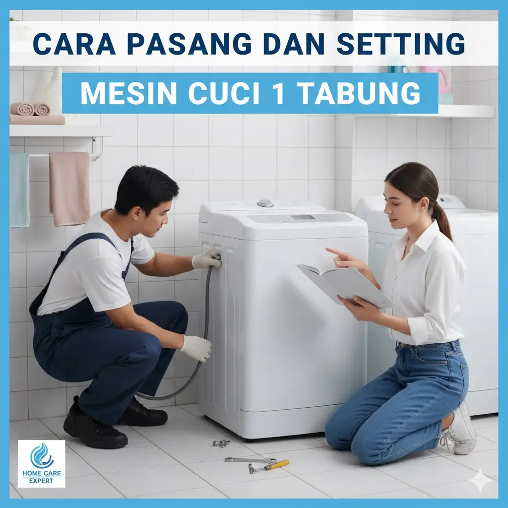 Cara Pasang dan Setting Mesin Cuci 1 Tabung Sendiri