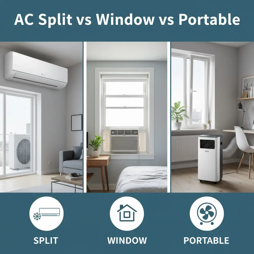 AC Split vs Window vs Portable: Mana Pilihan Terbaik