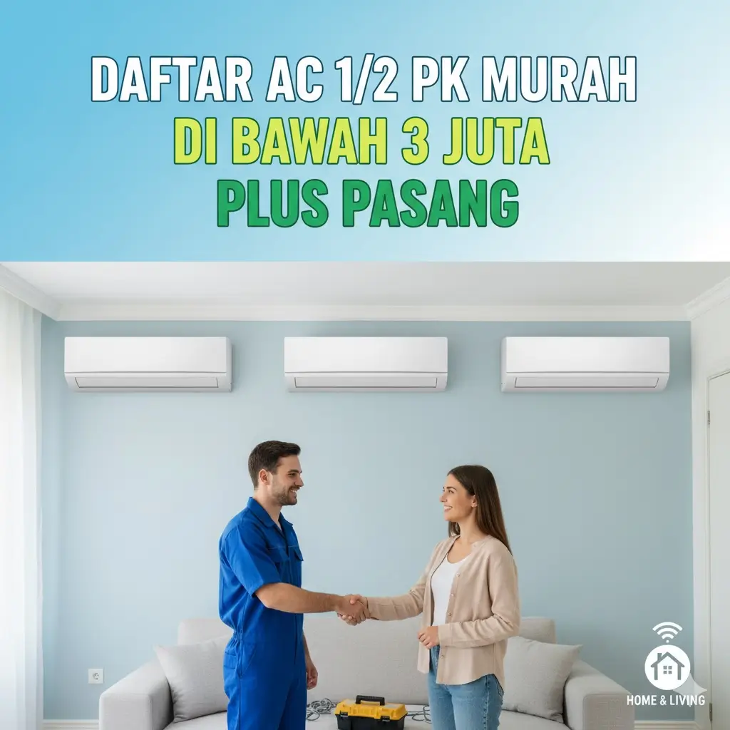 Daftar AC 1/2 PK Murah di Bawah 3 Juta Plus Pasang