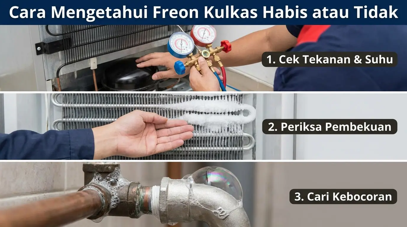 Cara Mengetahui Freon Kulkas Habis atau Tidak