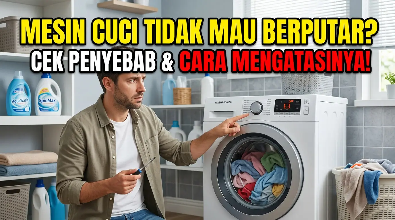 Penyebab Mesin Cuci Tidak Mau Berputar dan Cara Mengatasinya