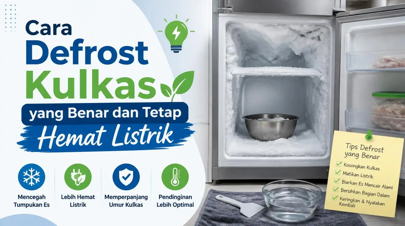 Cara Defrost Kulkas yang Benar dan Tetap Hemat Listrik