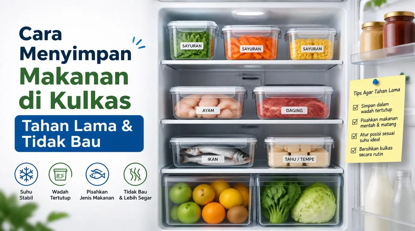 Cara Menyimpan Makanan di Kulkas Tahan Lama & Tidak Bau