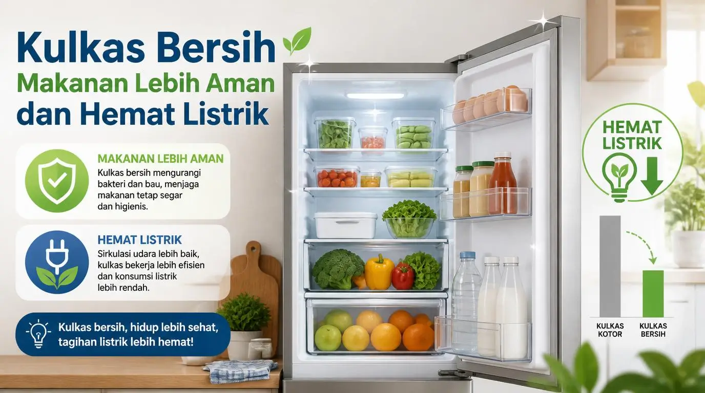 Kulkas Bersih Makanan Lebih Aman dan Hemat Listrik