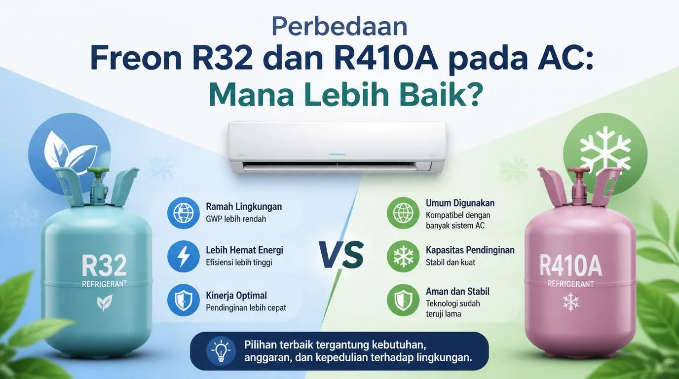 Perbedaan Freon R32 dan R410A pada AC Mana Lebih Baik