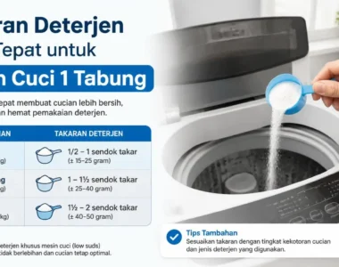 Takaran Deterjen yang Tepat untuk Mesin Cuci 1 Tabung