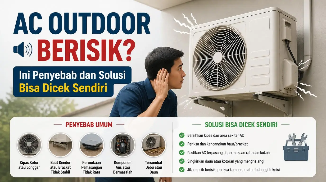 AC Outdoor Berisik Ini Penyebab dan Solusi Bisa Dicek Sendiri
