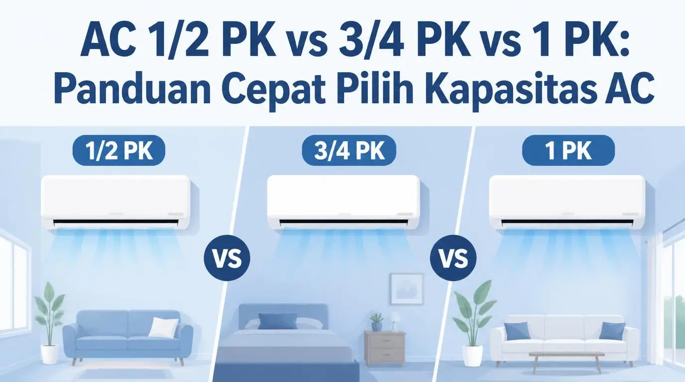 AC 1/2 PK vs 3/4 PK vs 1 PK: Panduan Cepat Pilih Kapasitas AC