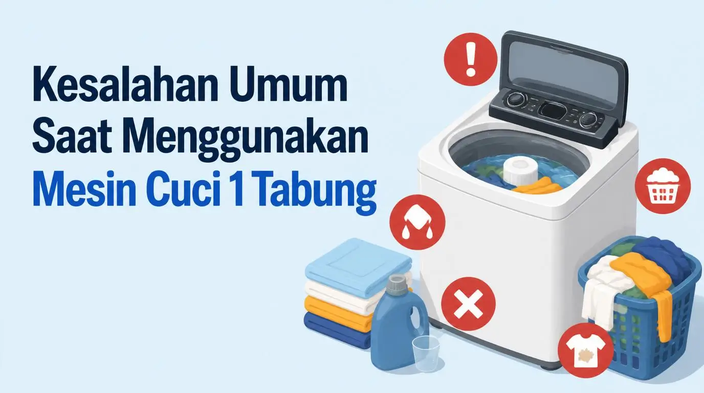 Kesalahan Umum Saat Menggunakan Mesin Cuci 1 Tabung