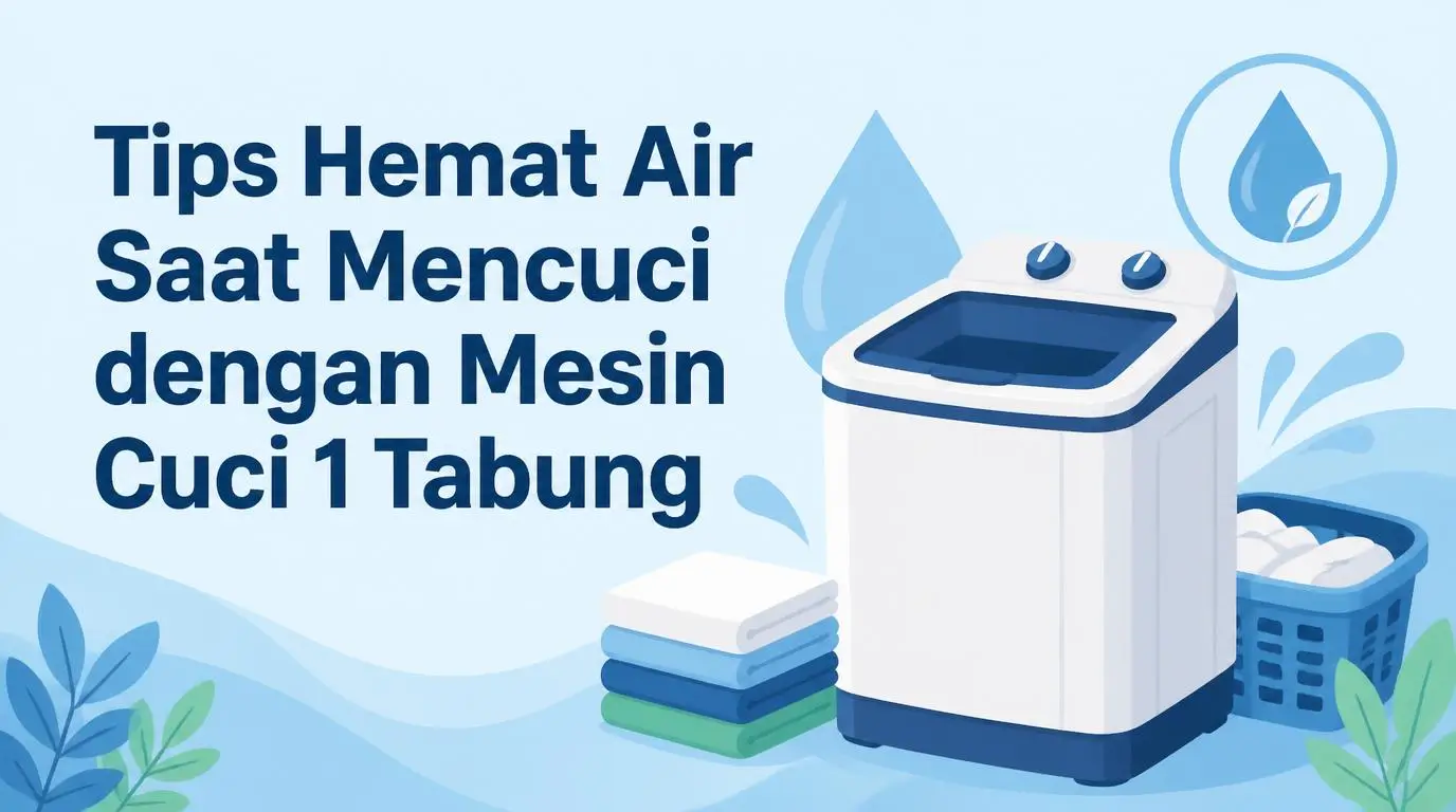 Tips Hemat Air Saat Mencuci dengan Mesin Cuci 1 Tabung