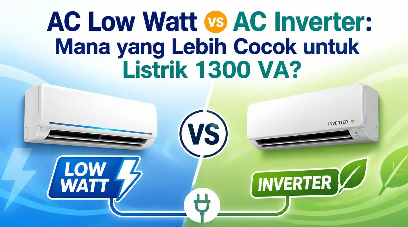 AC Low Watt vs AC Inverter: Mana yang Lebih Cocok untuk Listrik 1300 VA?