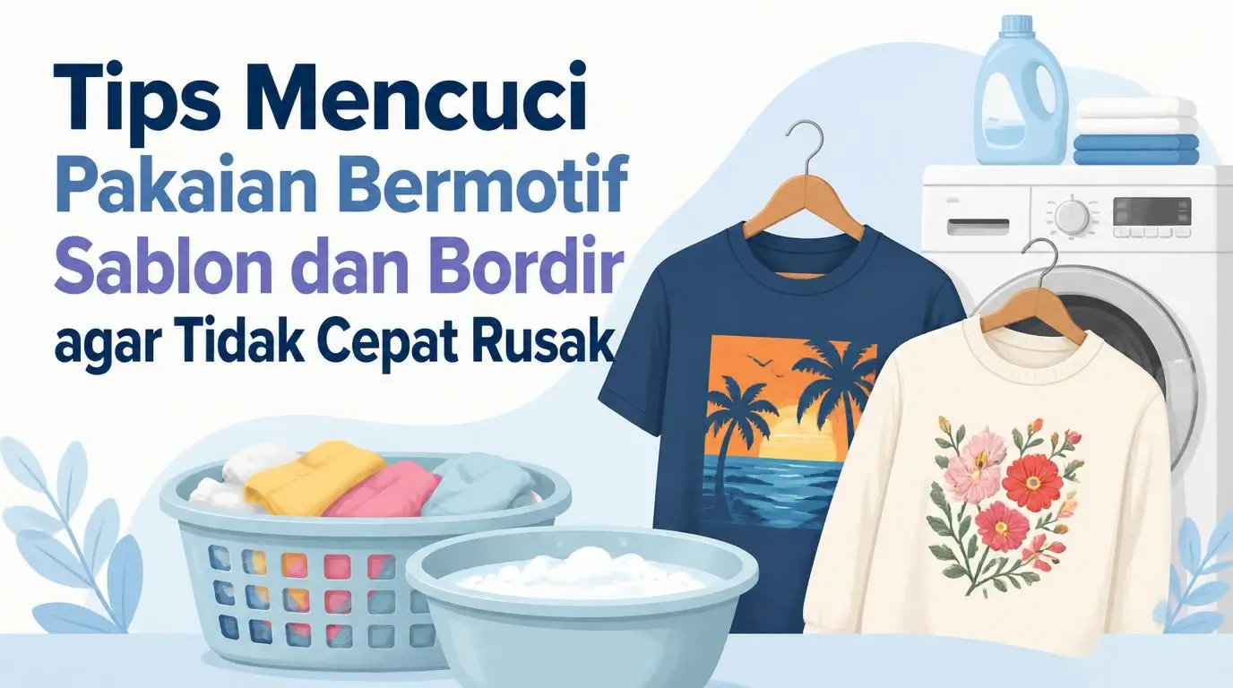 Tips Mencuci Pakaian Bermotif Sablon dan Bordir agar Tidak Cepat Rusak